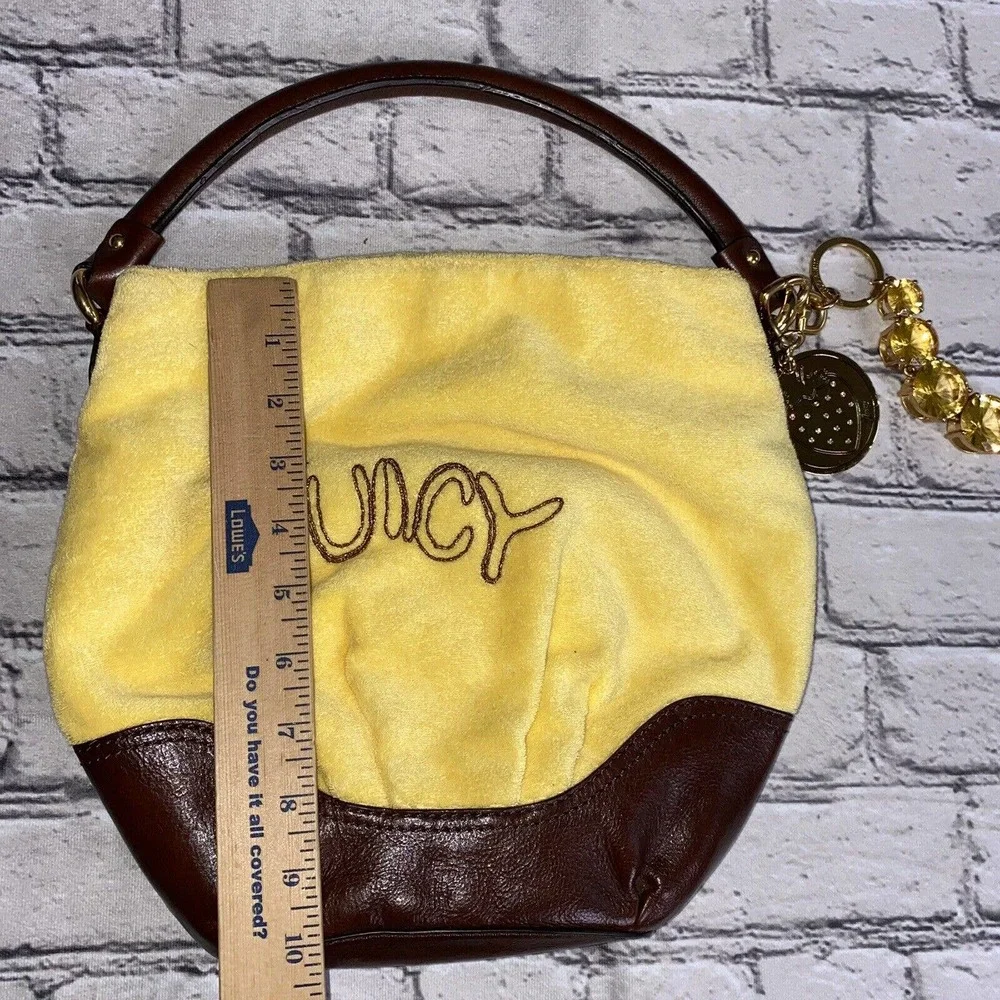 Y2K Juicy Couture Velour Yellow Purse 2000s Rare Vintage